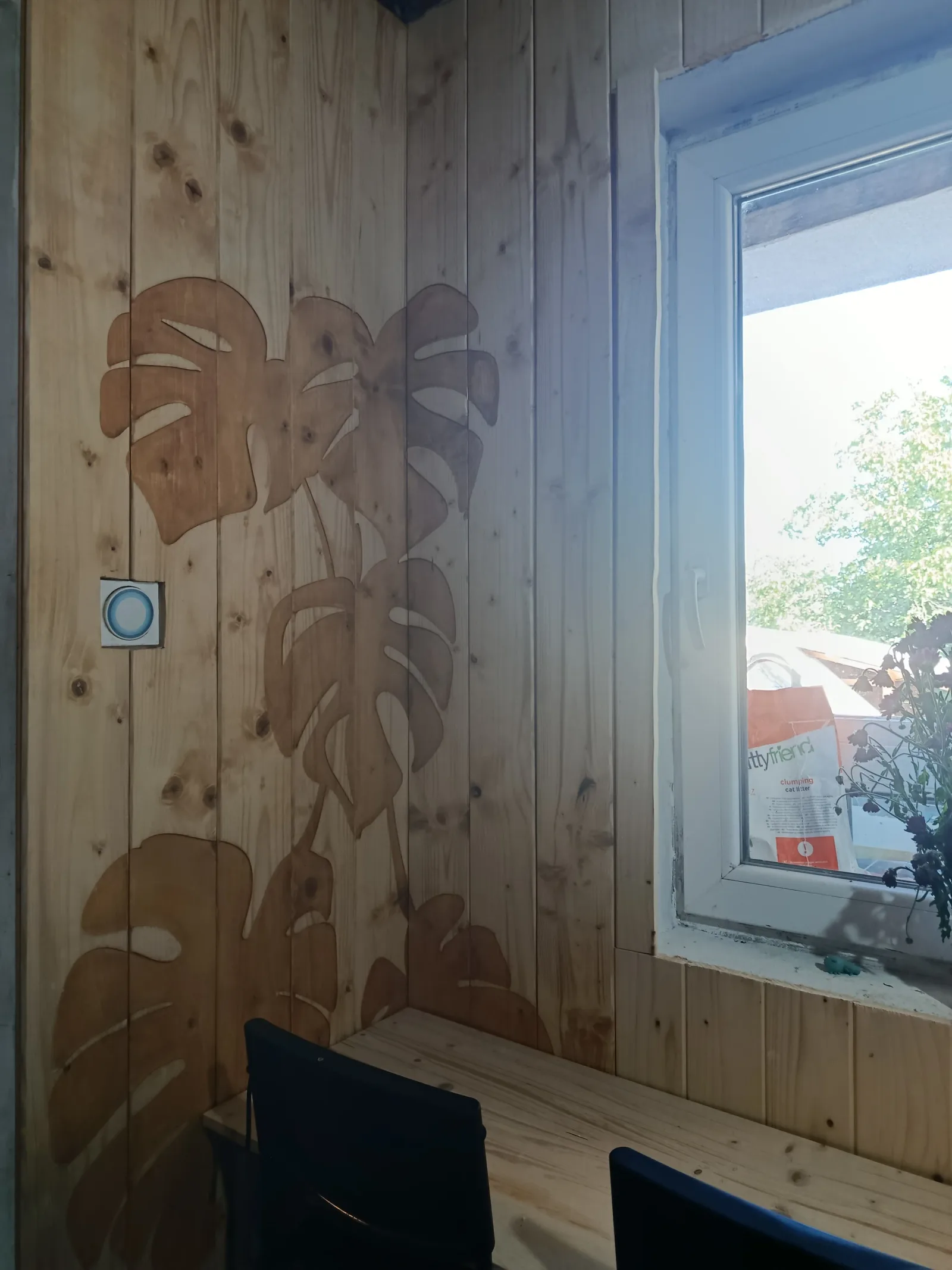 Monstera drvena zidna obloga